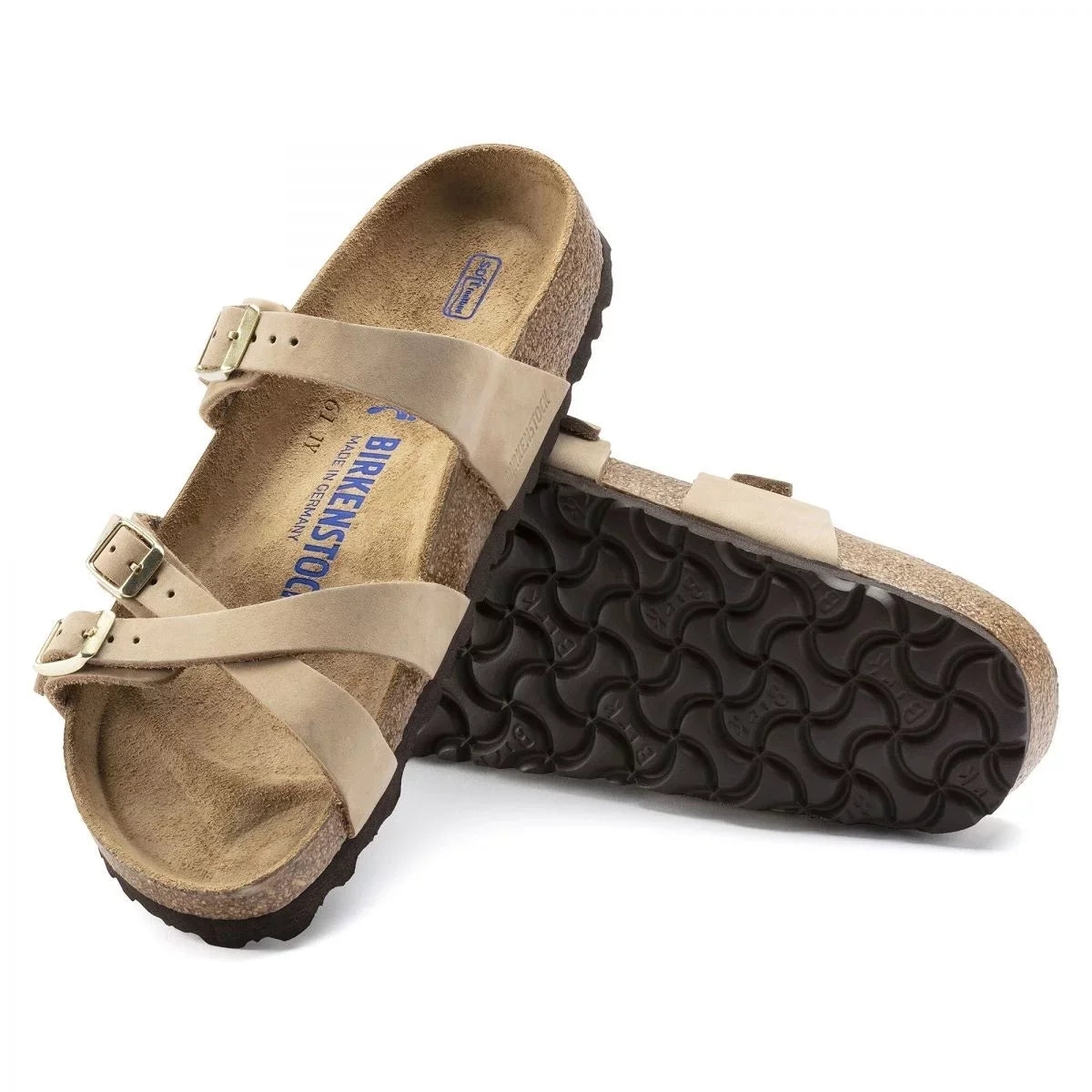 Birkenstock Women's Franca Soft Footbed Sandcastle Nubuck - Narrow - 1022973