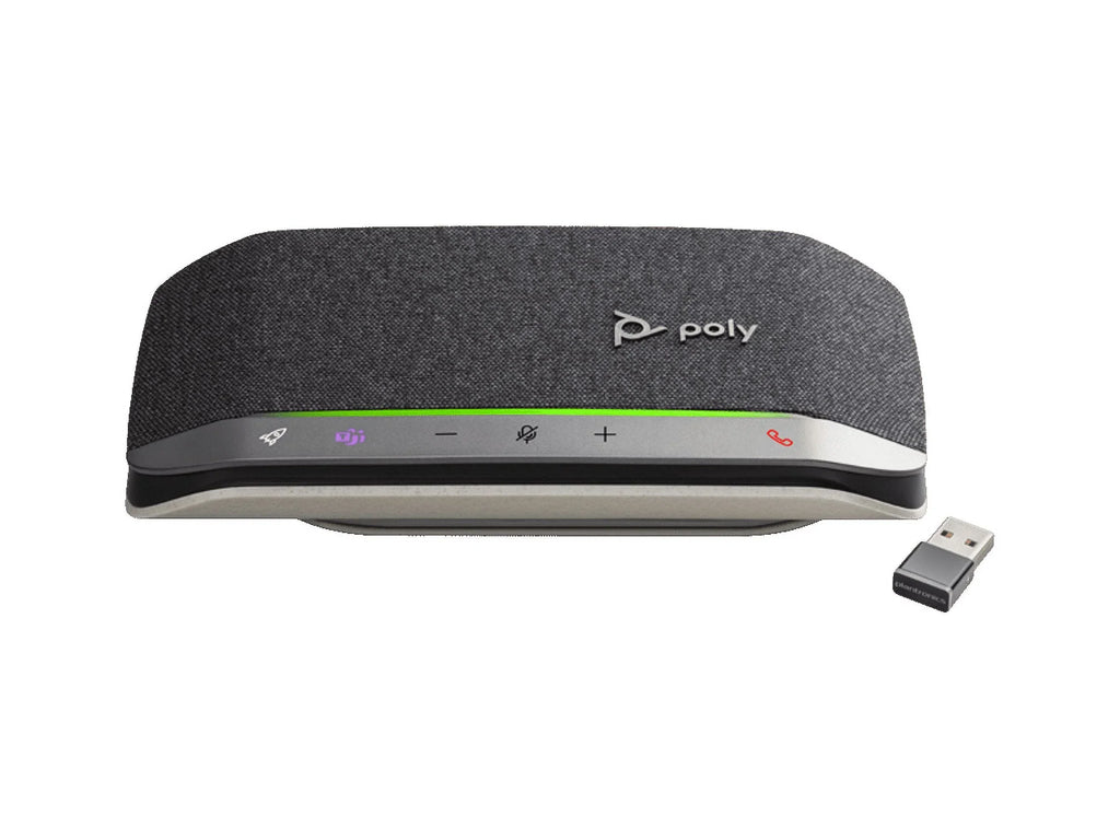 Poly - Sync 20 Bluetooth/- Speakerphone - Personal Portable Speakerphone - Noise & Echo Reduction - Connect to Cell Phones via Bluetooth or Computers via - Cable - Works with Teams, Zoom