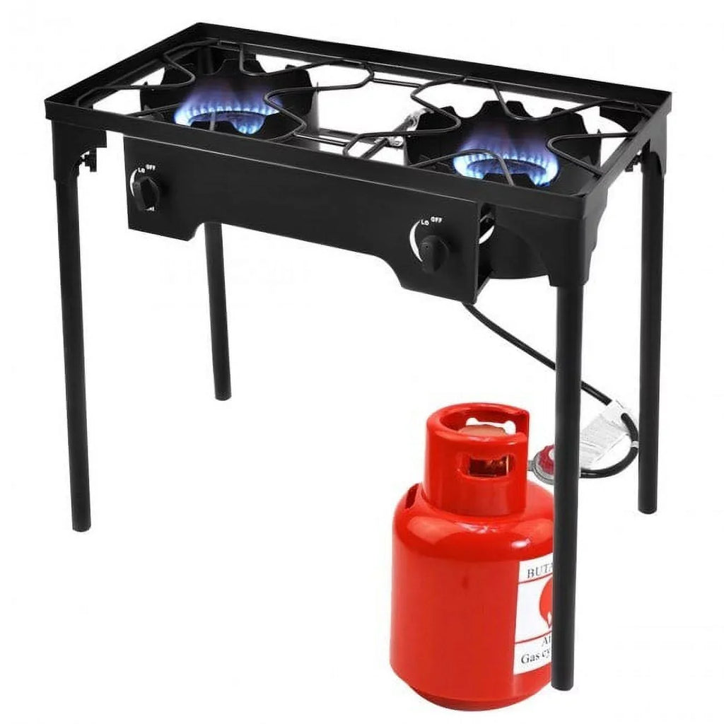 Double Burner Outdoor Stove  Grill - 26.0 - Elevate your outdoor cooking experience!