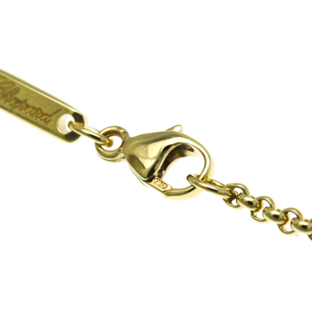 Pre-Owned Chopard Happy Diamonds Square Necklace 79/3210 Yellow Gold (18K) Diamond Men,Women Fashion Pendant Necklace (Gold) (Good)