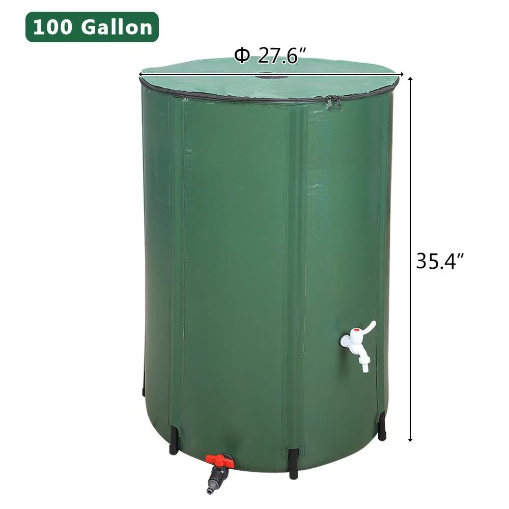 Ktaxon 100 Gallon Collapsible Rain Barrel, Portable Water Storage Tank