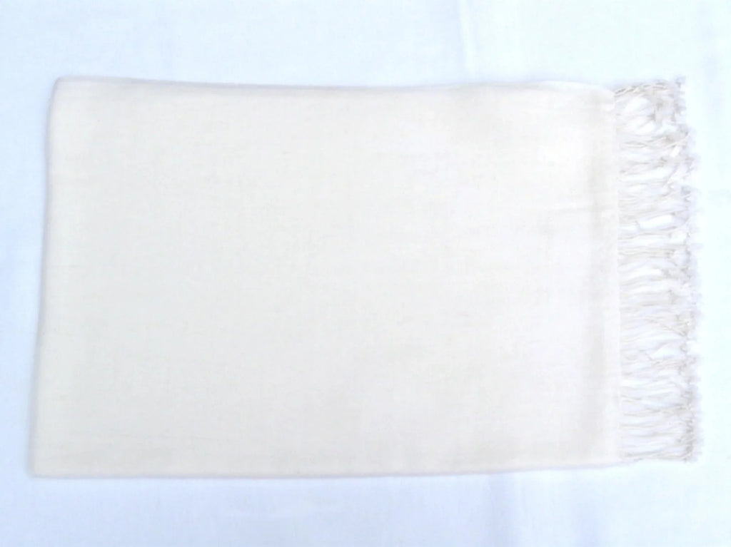 Shawl/Shawls/Scarf/Scarves/Wrap/Stole/Muffler/Cape/Ruana/Blanket/Throw/Pashmina Shawl/Cashmere Scarf/Wool/Silk (Cream/Ivory Regular Shawl)