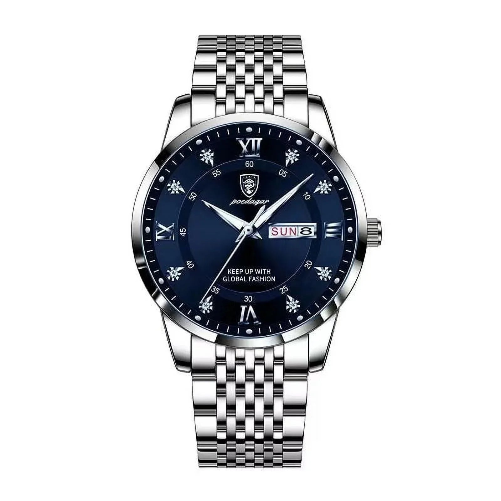 New Men Ultra-Thin Watches Fashion Week Calender Business Cool Waterproof Luxury Stainless Steel Quartz Wristwatch