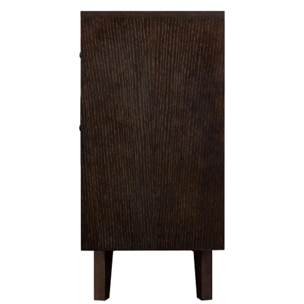 Solid Wood spray-painted drawer dresser bar,buffet tableware cabinet lockers buffet server console table lockers, retro round handle - Auburn
