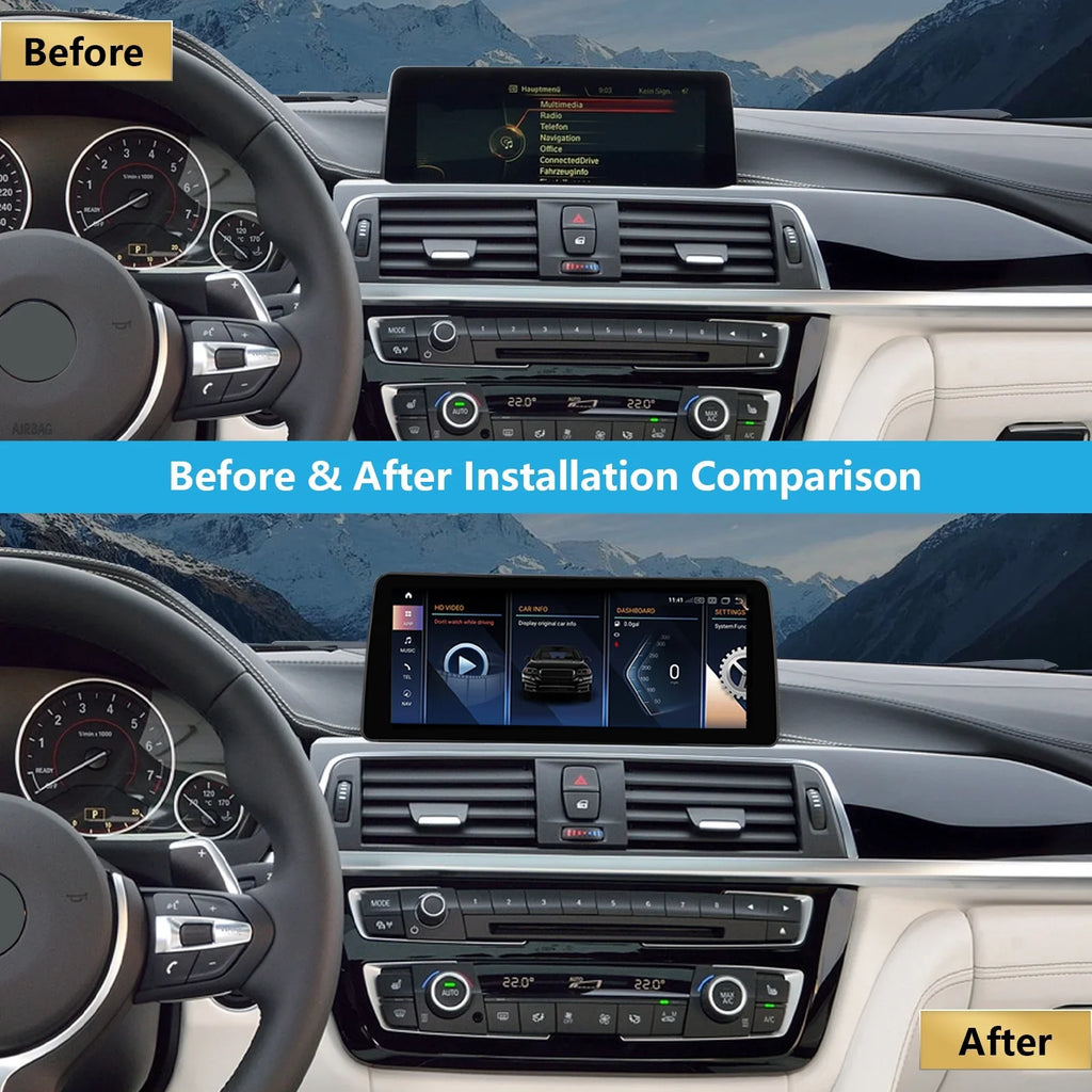 Road Top Android 13 Car Radio 10.25 Inch Touchscreen for 2013-2016  3/4 Series ////// with , Multimedia Car Radio Supports Apple Carplay, Android Auto, Mirrorlink, 8G + 256G