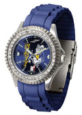 SunTime Women's Naval Academy Navy Watch Sparkle Bezel Silicone Band