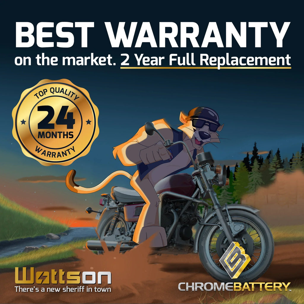 Chrome Battery - (14AHL- 12 Volt,12 Ah, 210 ) Motorcycle Battery for Suzuki 750cc Gsx-r750 1988