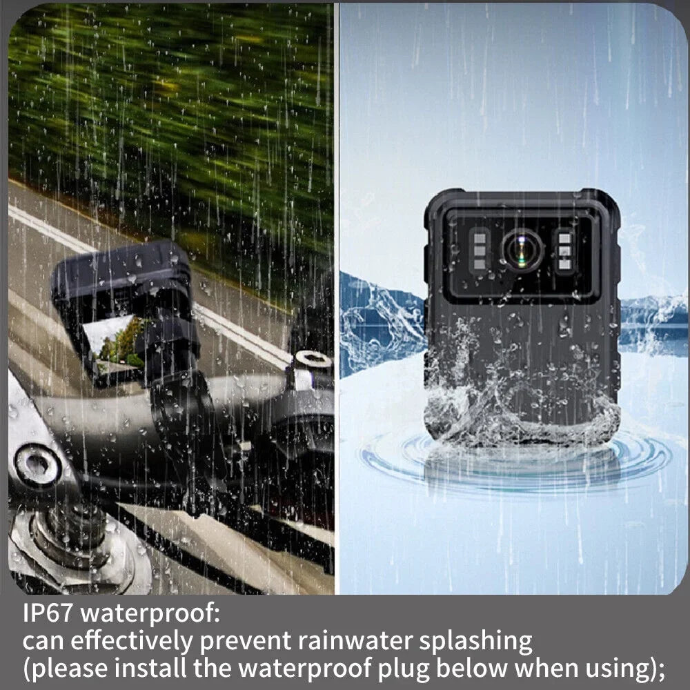 KingFurt 1080p & 2K  WiFi Action Cam with Night Vision - Outdoor Helmet Camcorder, Loop Recording, 2000mAh Battery - Black