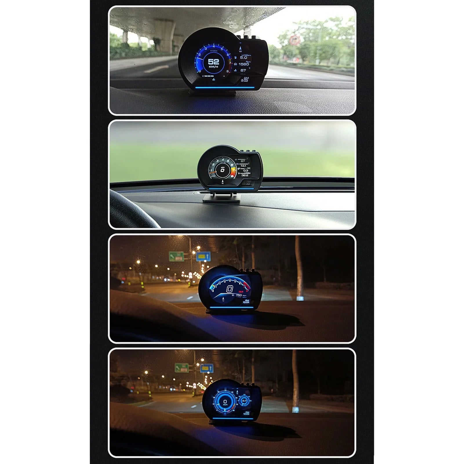 Car  Display, OBDⅡ+ Smart Gauge High Definition Speedometer Car Diagnostic Tool  Fault Code Elimination Safe Driving Computer Overspeed Fault Alarm for All Vehicles