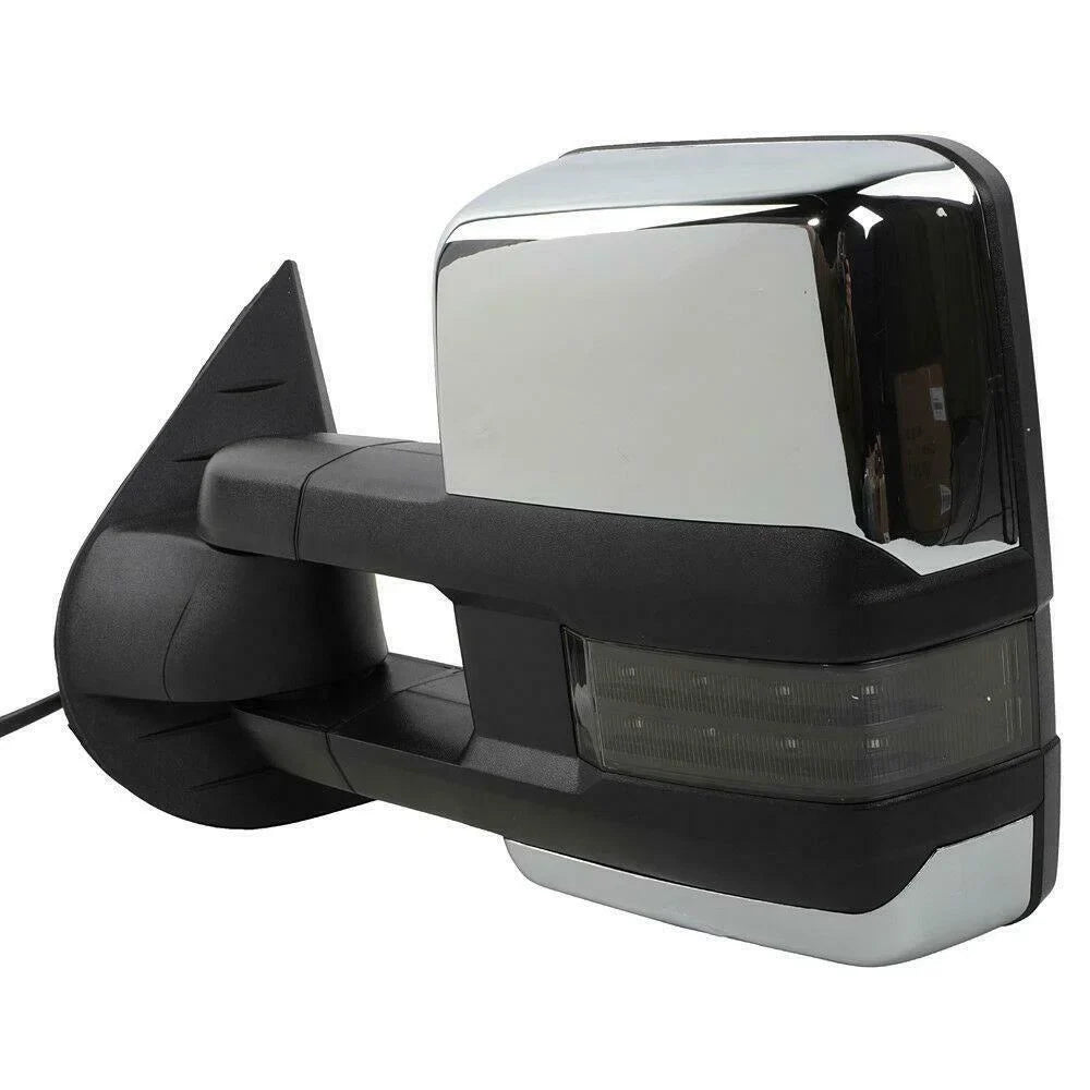 Teledu Power Heated Chrome Towing Mirrors For Chevrolet   Signal&Backup Lamp