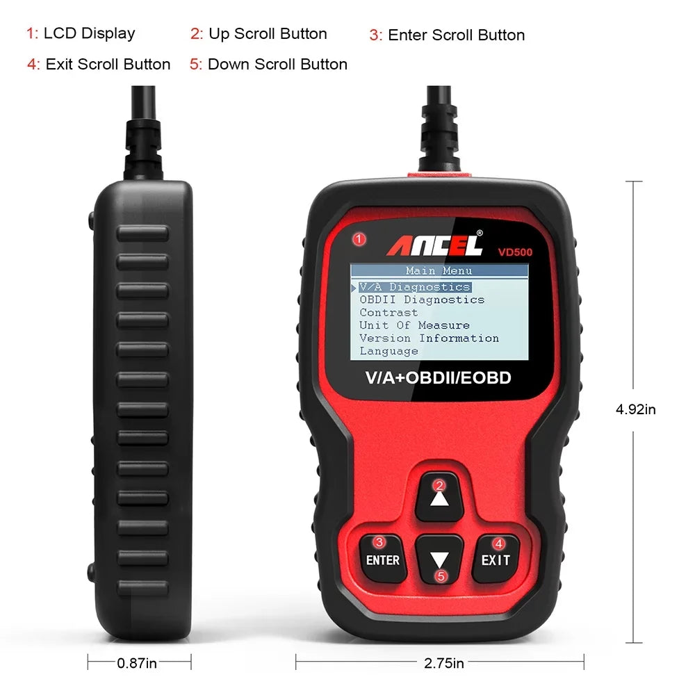 Ancel All System     Oil Automotive  Scanner   Throttle Adapation Code Reader for  Audi Skoda Seat Diagnostic Tool