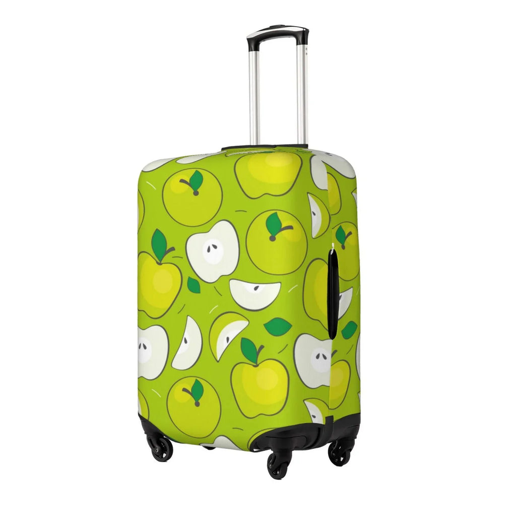 Junzan Green Apple Print Washable Luggage Cover - Fashion Suitcase Protector Fits 18-32 Inch Luggage