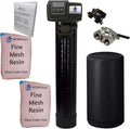 AFWFilters 2 cubic Foot 64k Whole Home Iron Pro Water Softener with Fine Mesh Resin,1" Stainless Steel  Connection, and Black Tanks