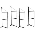 Cargo Shipping Container Shelving Brackets Black Powder Coated Steel Shelf Brackets for Heavy Duty Trailer Containers