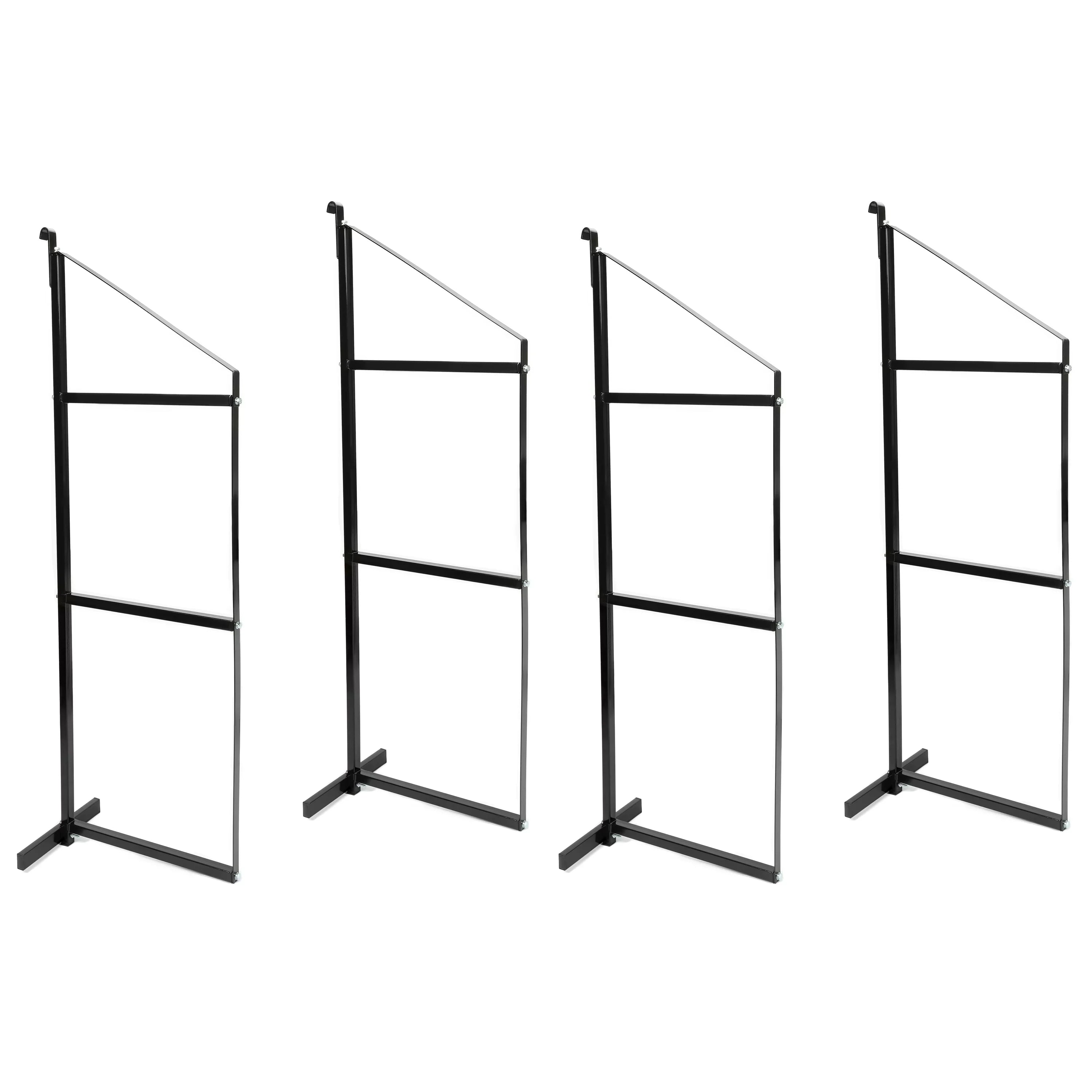 Cargo Shipping Container Shelving Brackets Black Powder Coated Steel Shelf Brackets for Heavy Duty Trailer Containers
