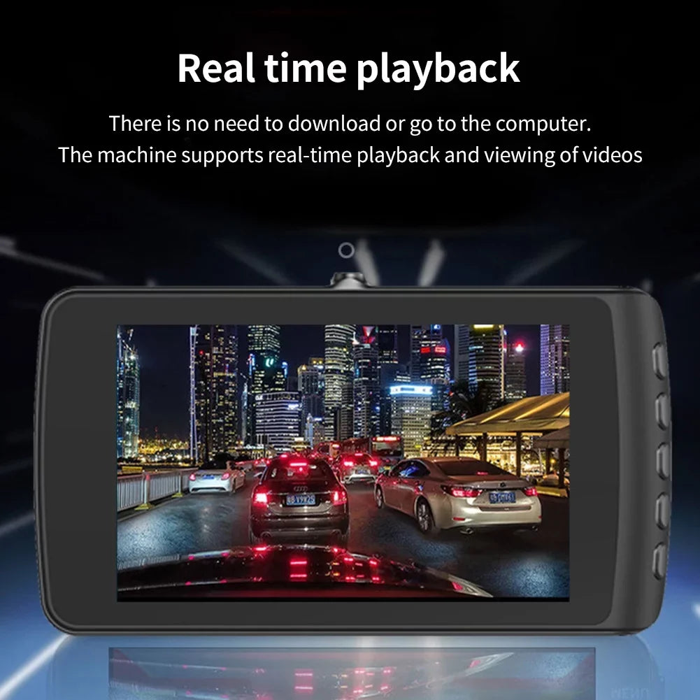 Car 4-inch Driving Recorder Dual Camera  1080P Night Vision  Reversing Image