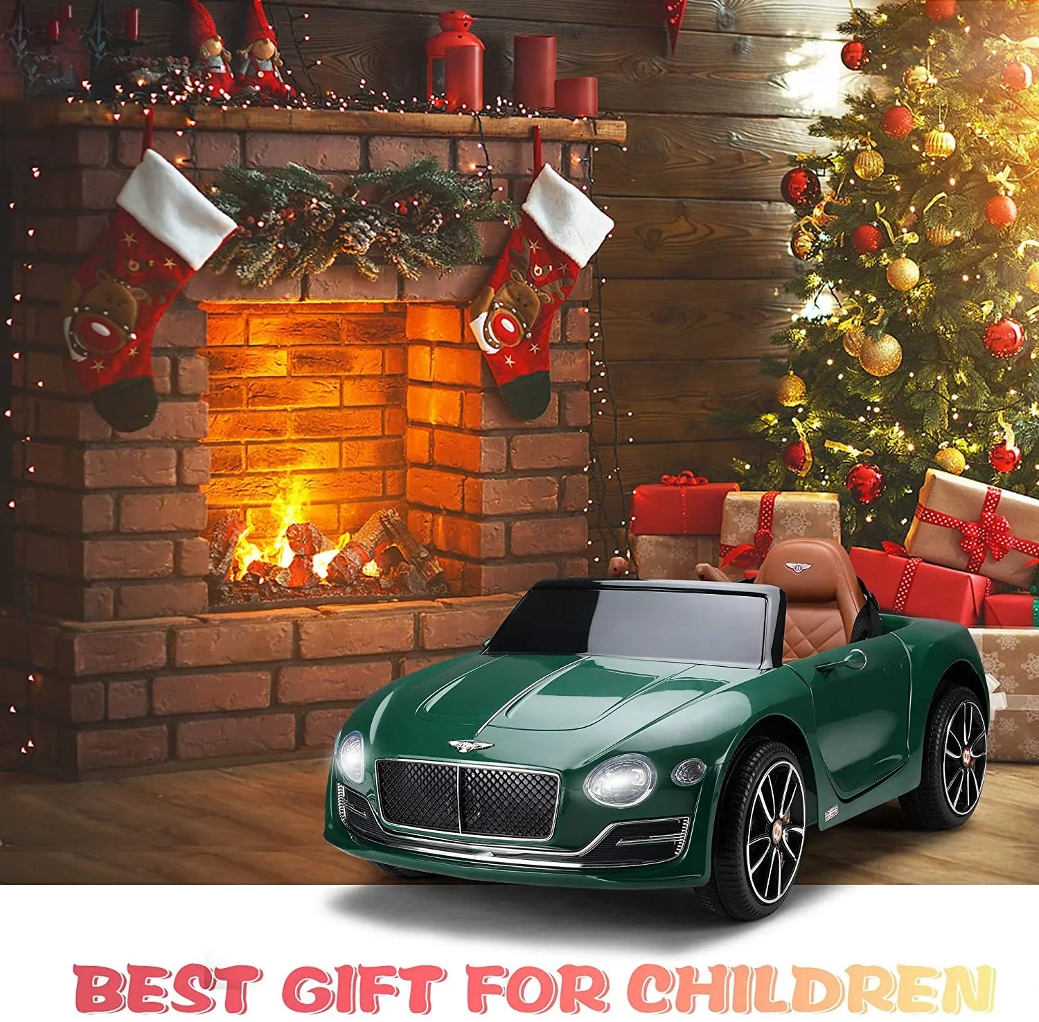 Official Licensed Bentley Ride on Car, 12V Electric Car for Boys Girls Age 3+, Ride on Car with Remote Control, Music, Green