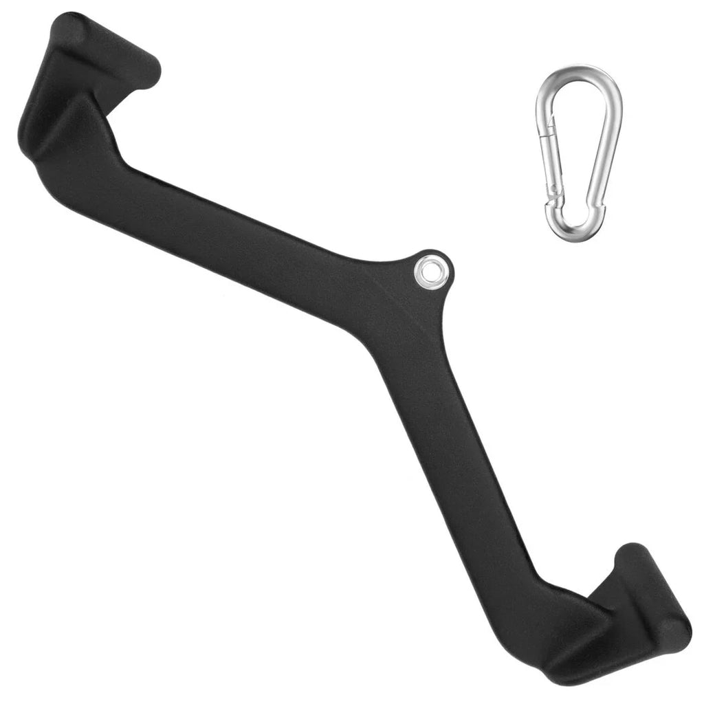 Gym Fitness Rowing -bar, Pull-down Rowing Handle for Back Muscles, Pulley Cable Machine Attachment with Carabiner for Lats and Trapezius Training, Bodybuilding, Gyms, Sports