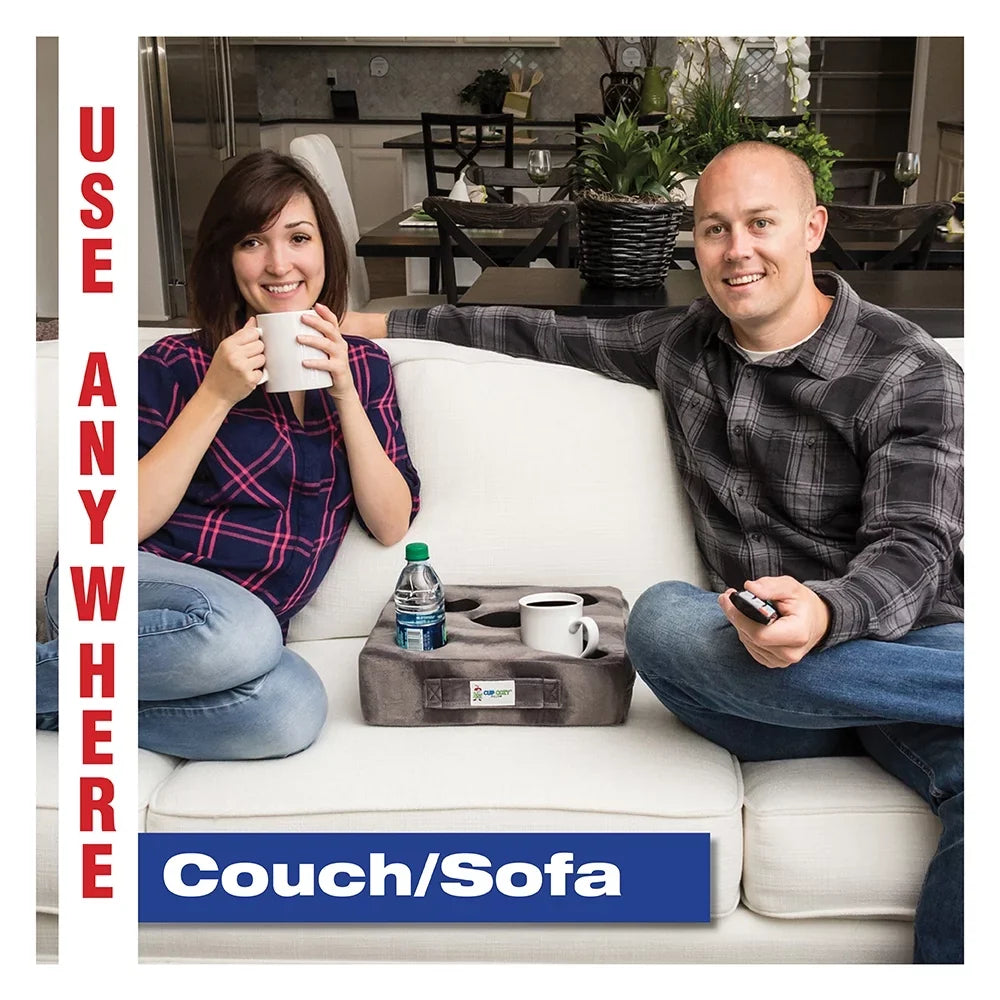 Cup Cozy Deluxe Pillow (Navy) As Seen on  -The world's  cup holder! Keep your drinks close and prevent spills. Use it anywhere-Couch, floor, bed, man cave, car, , park, beach and more!