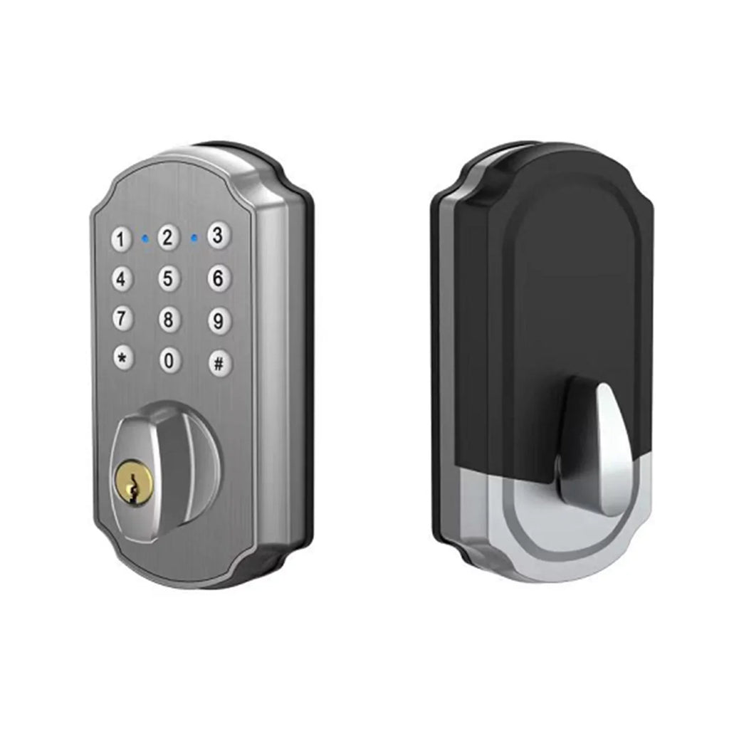 TurboLock  Keyless Entry Door Lock Smart Deadbolt with Electronic Keypad for Front Door Home Mobile App Brushed Nickel