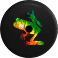 2018 2019 Wrangler  Backup Camera Tree Frog Tiedye Peace Love Spare Tire Cover for Jeep  33 Inch