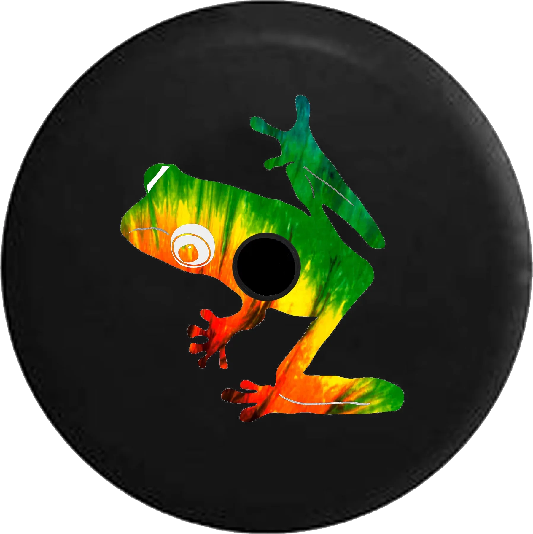 2018 2019 Wrangler  Backup Camera Tree Frog Tiedye Peace Love Spare Tire Cover for Jeep  33 Inch