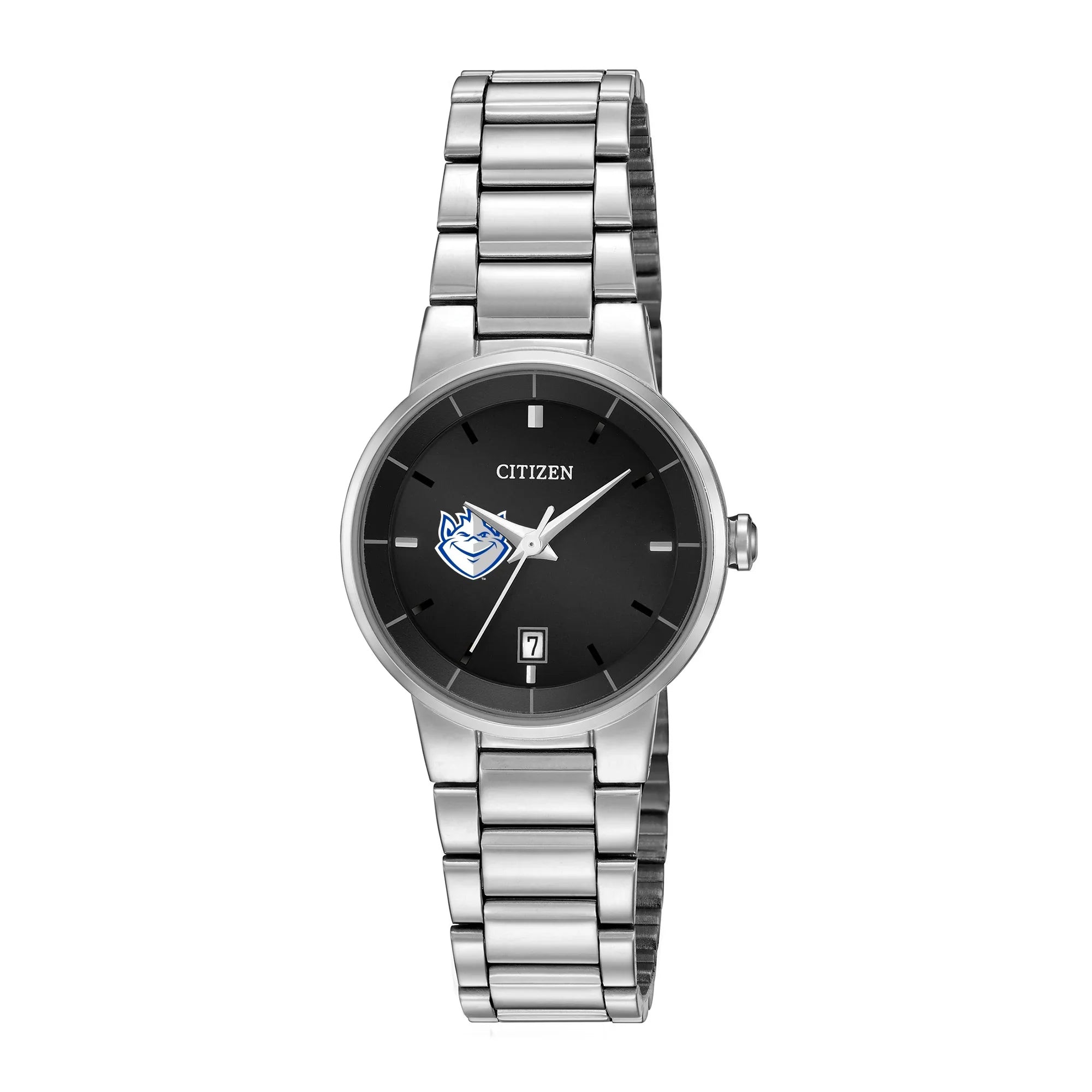 Women's Citizen Watch Silver Saint Louis Billikens Black Dial Stainless Steel Watch
