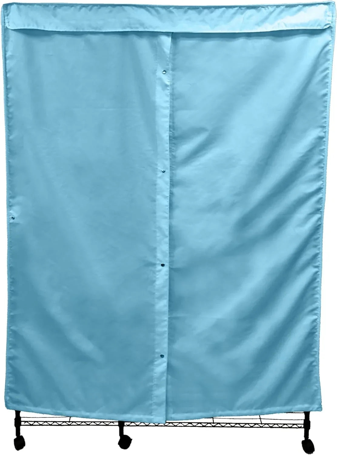 Portable Garment Rolling Rack Cover - Your Clothes From Dust Keep Your Room Looking Organized In Glacier Blue (Cover ) (48"  18"  75")