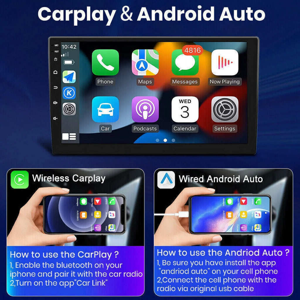 Car Stereo Radio for Honda Accord 8 2008-2013 10.1" 1280*720 Screen Android 12 Video Player Support Wireless Carplay Android Auto   Navigation  Backup Camera 2+32G, Black