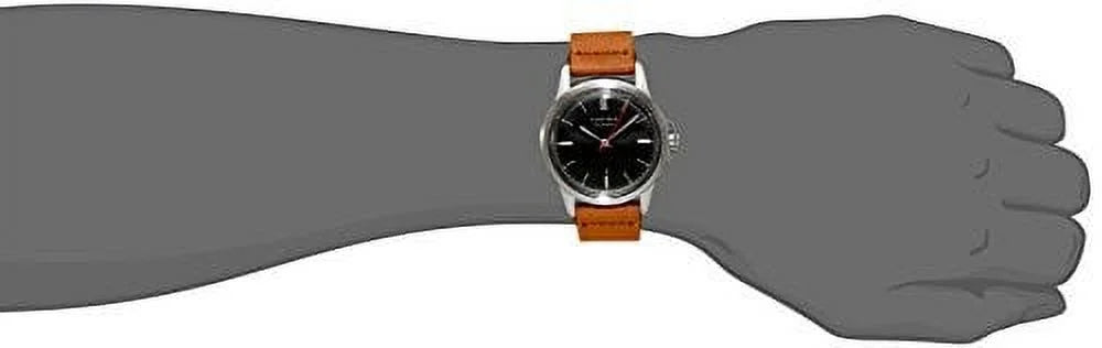 Unisex  Carroway Leather Band Analog Display Japanese Quartz Brown Watch