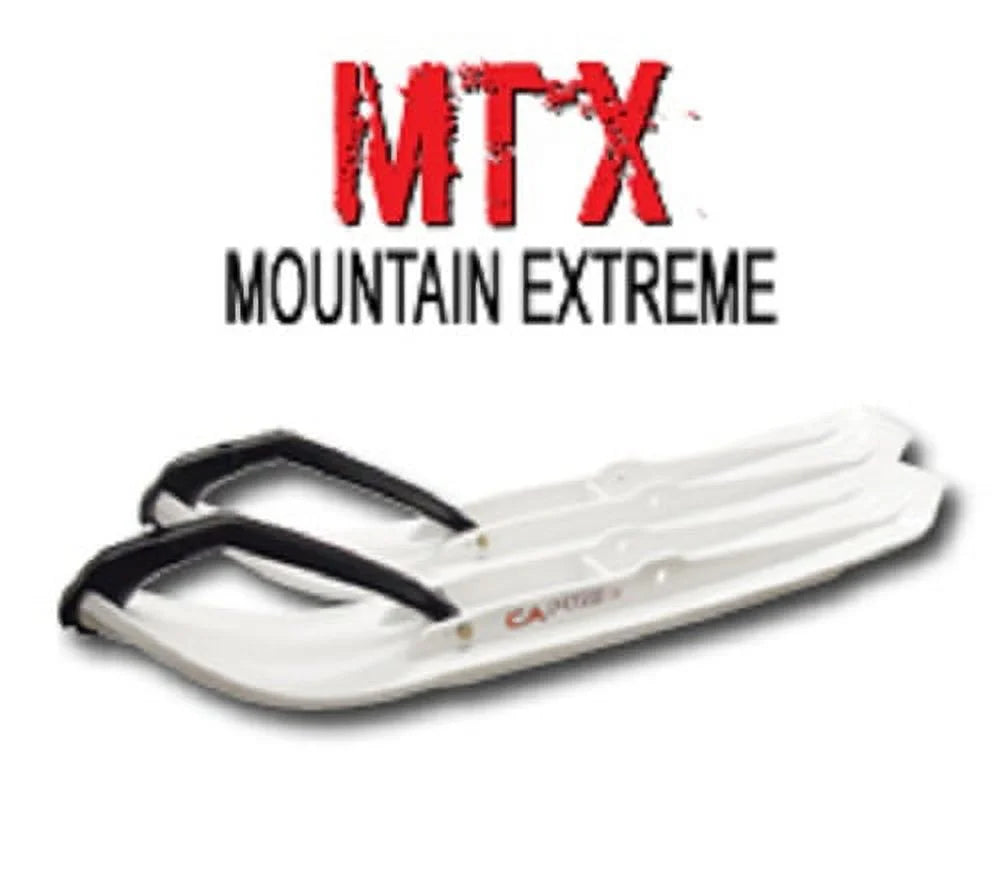 Pair of Black & Pro  8" Snowmobile Mountain/Trail Skis /Black & Loops