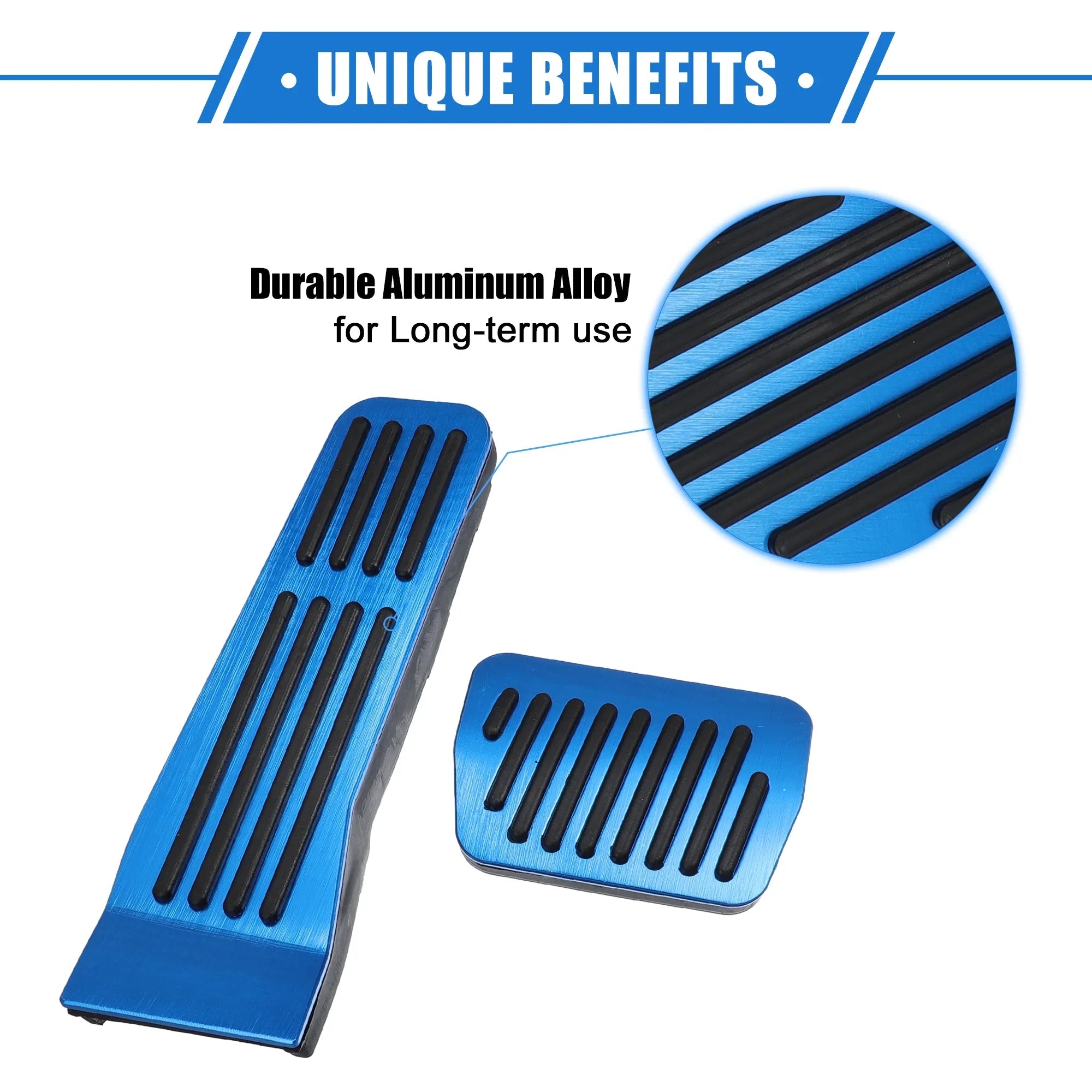 3 Pcs Car Gas Accelerator Brake Foot Rest Pedal Cover Pad for Mazda -30 2020-2021 Antislip Blue
