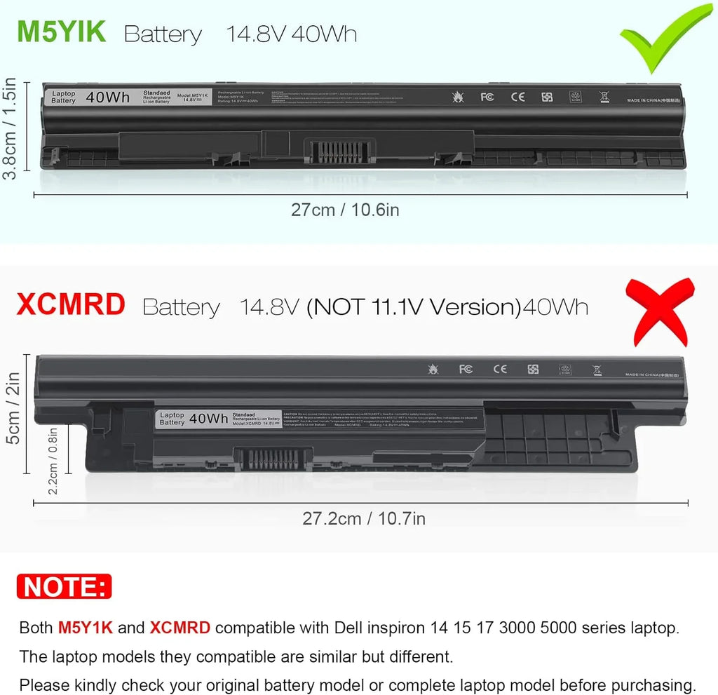 Laptop y for Dell Inspiron 14 15 17 5000 3000 Series 5559 5558 3551 3451 3558 i3558 3567 5755 5756 5458