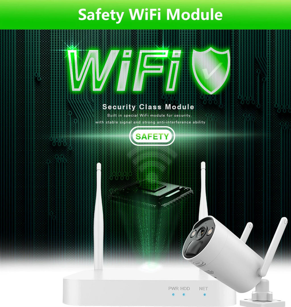 8CH WiFi  System 4Pcs 3MP Battery Camera , 4 Solar Panels ,  2.5inch  Wireless