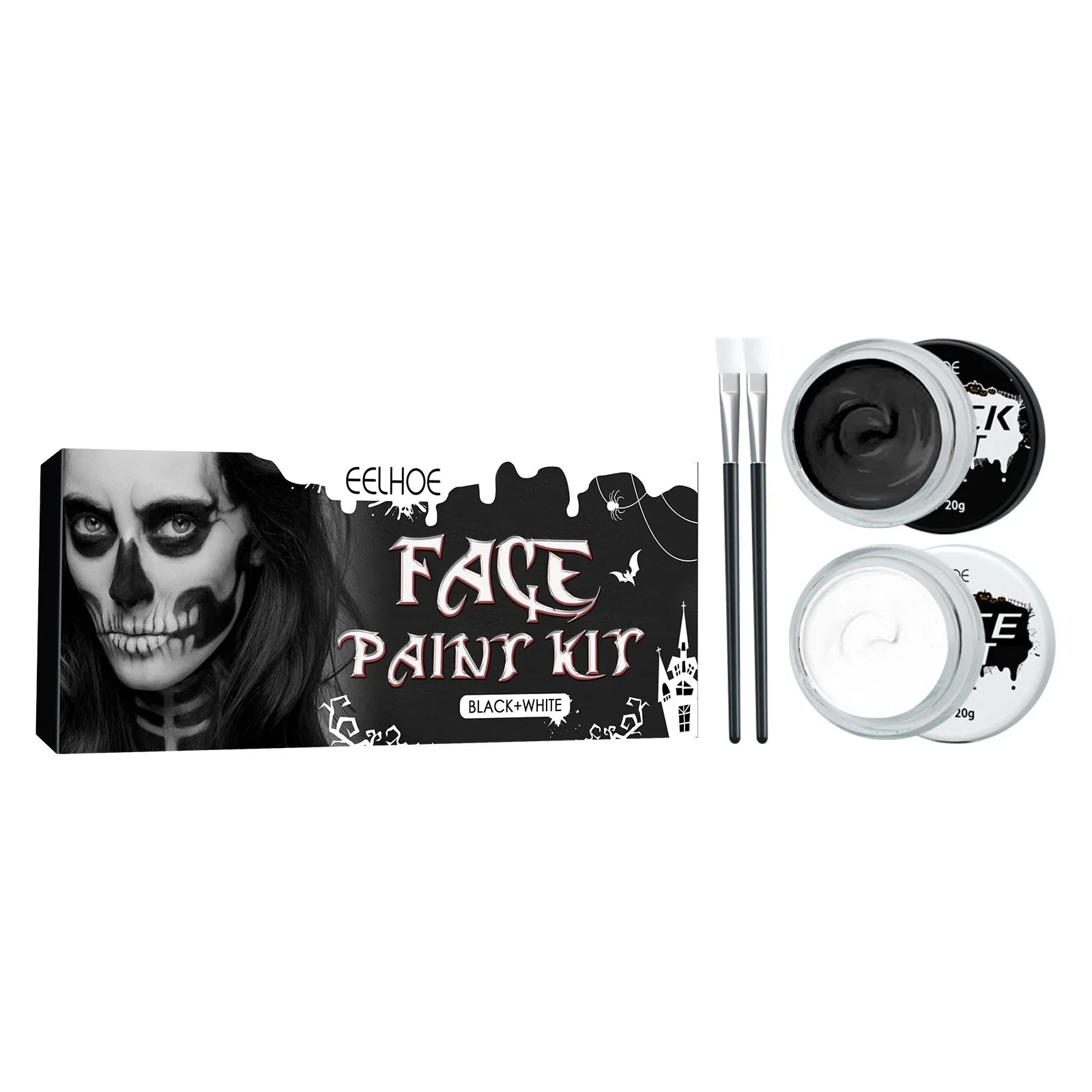 Halloween black and white Body Paint Body Paint Vampire skull face zombie makeup paint