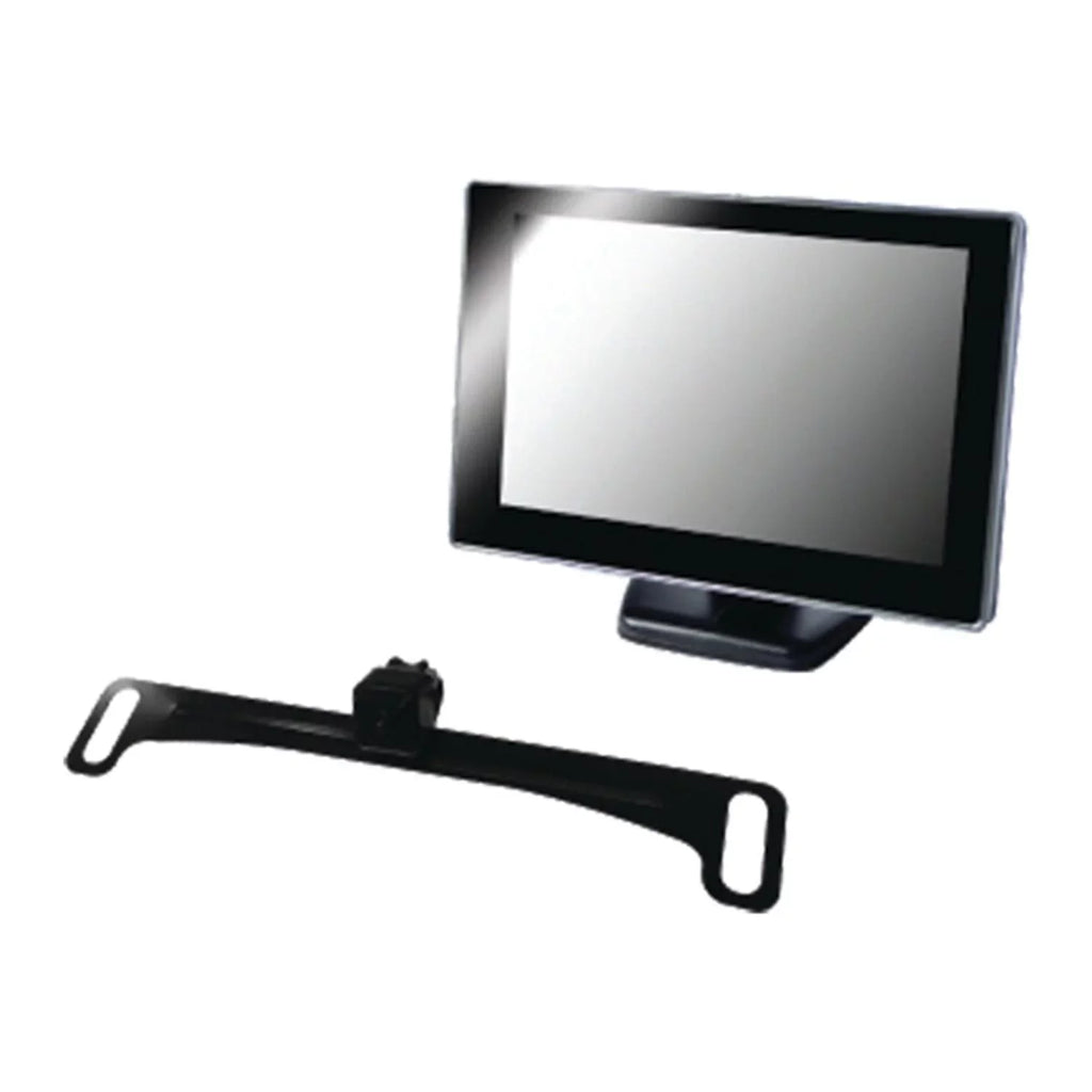 Vision  Vehicle Backup System with 5-Inch Rearview Monitor and License-Plate Camera System