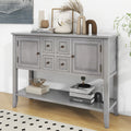 Cambridge Series Ample Storage Vintage Console Table with Four Small Drawers and Bottom Shelf for Living Rooms  Entrances and Kitchens (Espresso     )