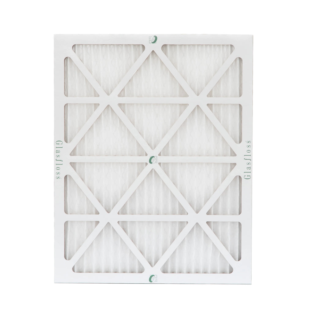 12 Pack of 15x20x1  10 Pleated Air Filters by Glasfloss. Actual Size: 14-1/2 x 19-1/2 x 7/8