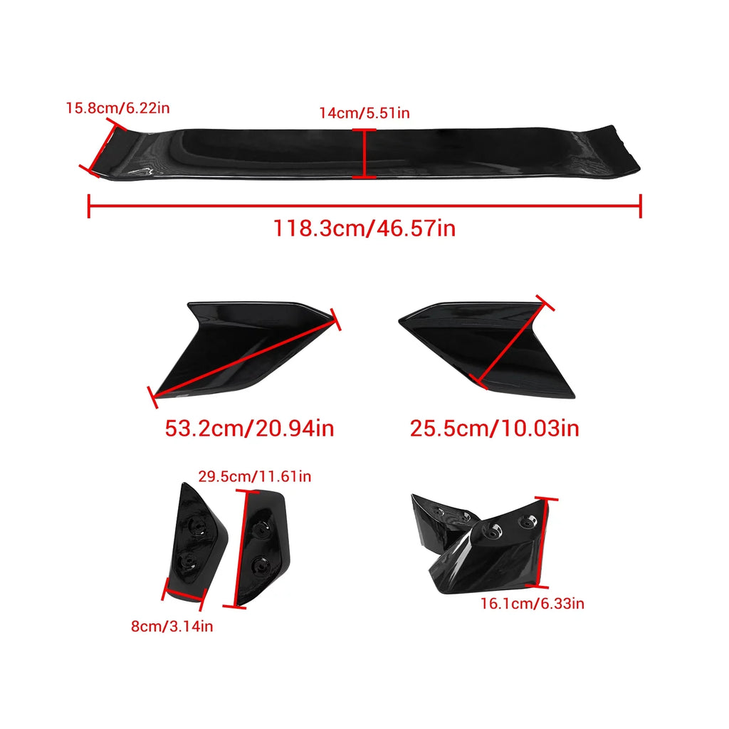 Rear Spoiler Trunk for 2022-2024 11th Honda Civic Hatchback Tail Wing Spoiler