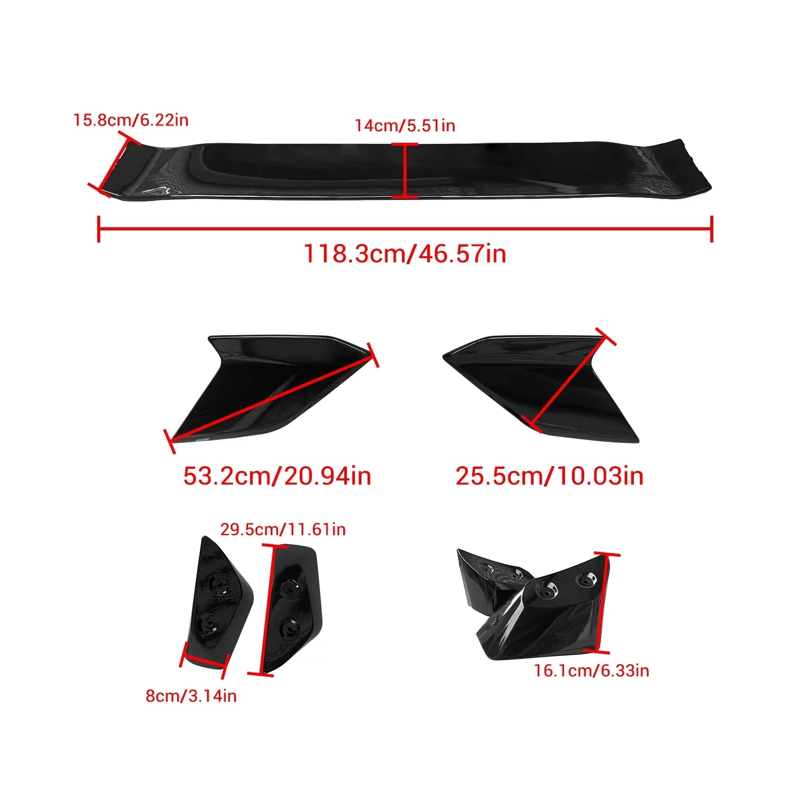 Rear Spoiler Trunk for 2022-2024 11th Honda Civic Hatchback Tail Wing Spoiler