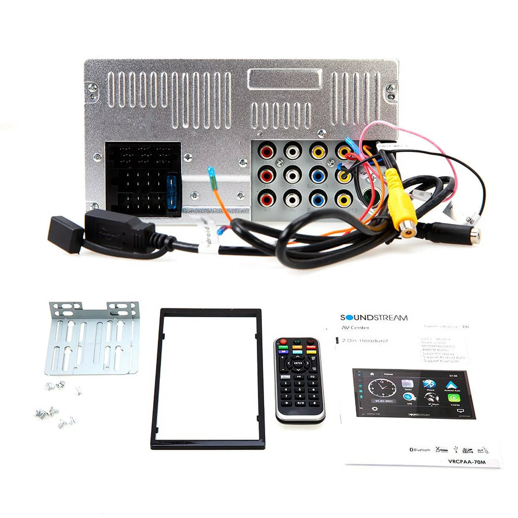 Soundstream -70M 7" Double  Bluetooth Apple CarPlay & Android +Camera Black