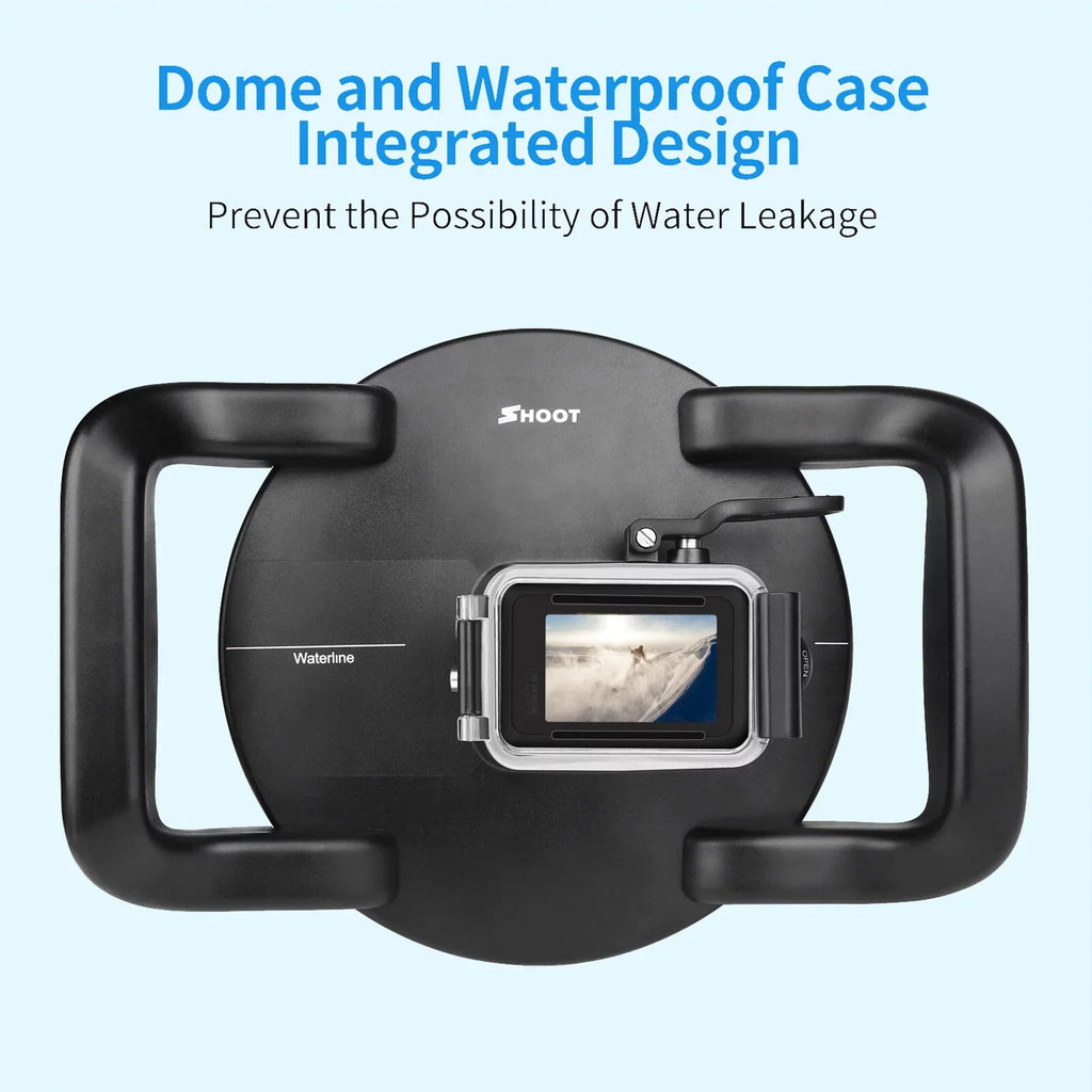 Dome Port,10 Case Camera Port Waterproof Case Dual Handle Port Camera Dual Handle Case 45m Port 9 Camera 45m Waterproof 180°  Mashem Camera ive Case