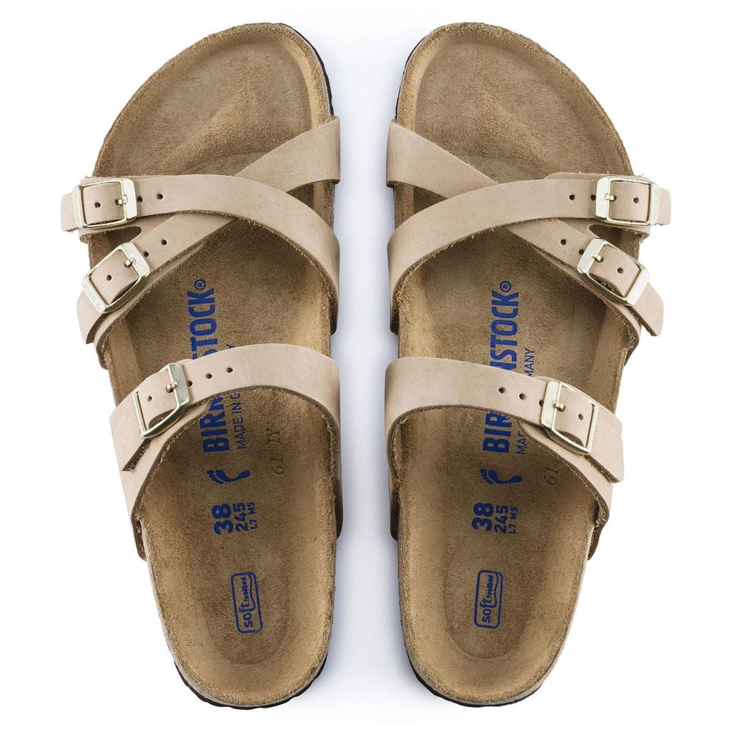 Birkenstock Women's Franca Soft Footbed Sandcastle Nubuck - Narrow - 1022973