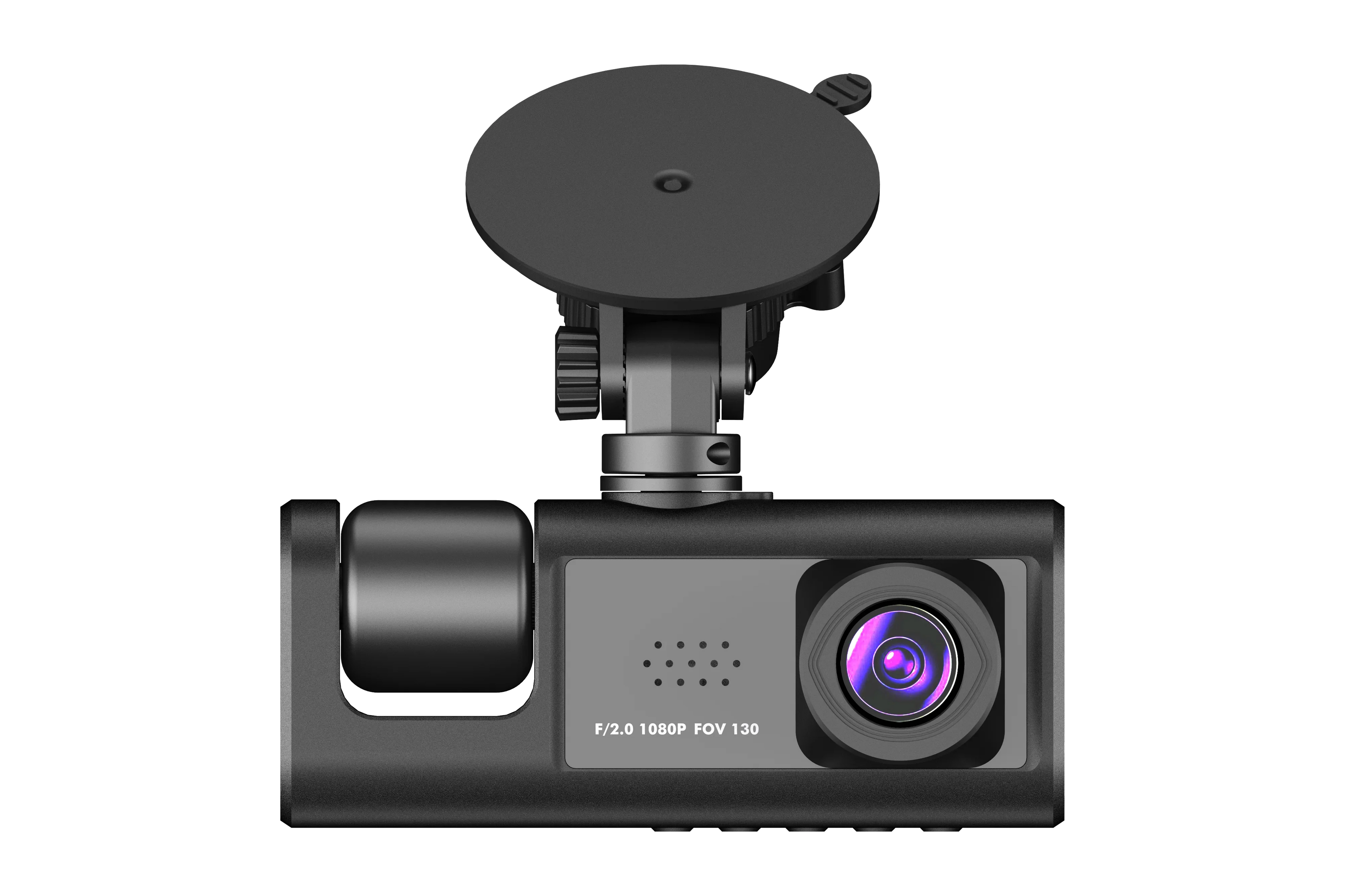 3 Channel Dash cam, 2-inch Screen Driving Recorder, High-Definition 1080P, Night Vision, Loop recording, Motion Detection, -Sensor +32   Card