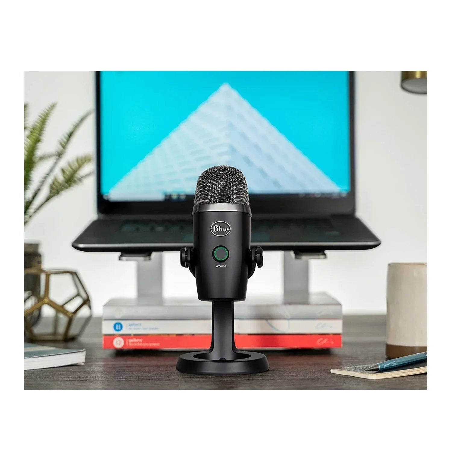 Blue Yeti Nano Premium  Mic Blackout with Knox Gear Boom Arm, Pop Filter and Shock Mount