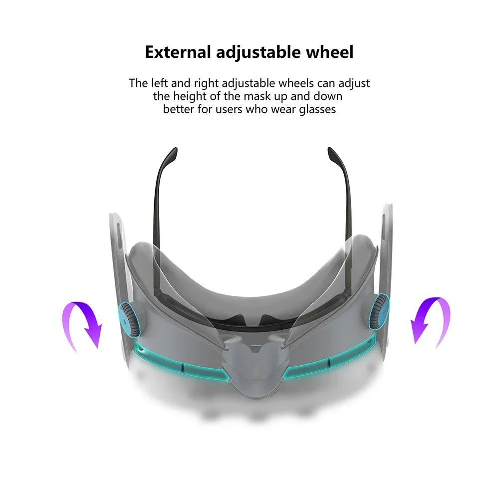 Air Circulation Cooling Fan Replacement Face Mask for Quest 3 Magnetic Dual Fans Inward Cool Air/Outward Heat Dissipation Eliminates Glasses Fogging