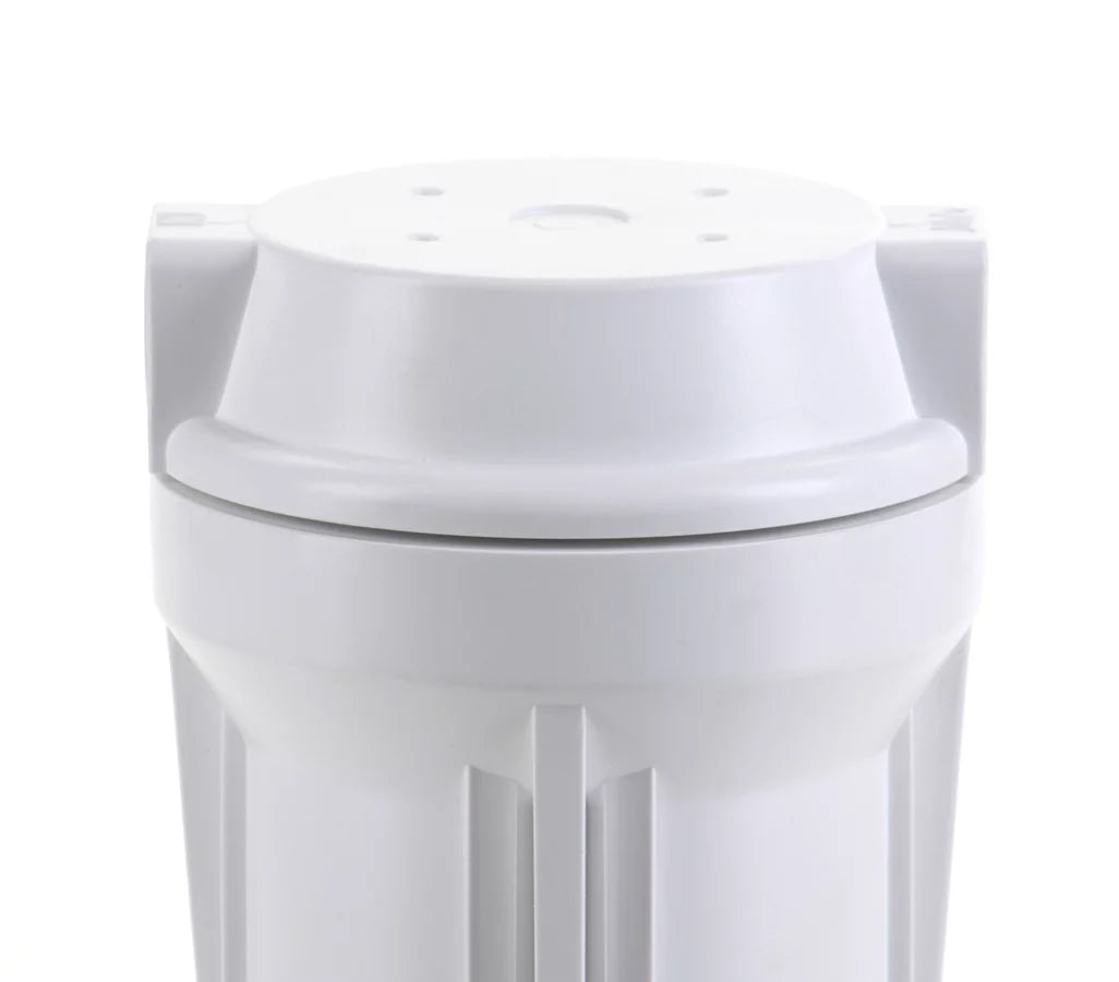 Hydronix -10WHWH12, 10" White Housing with White Flat Cap For  & Filtration Systems, 1/2" Ports