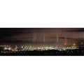 High angle view of oil refinery at lit up at night  La Linea De La Concepcion  Andalusia  Spain Poster Print by  - 36 x 12