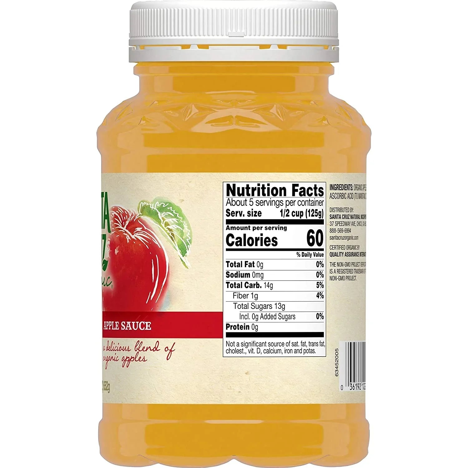 Santa Cruz Organic Apple Sauce -- 23 oz Pack of 4