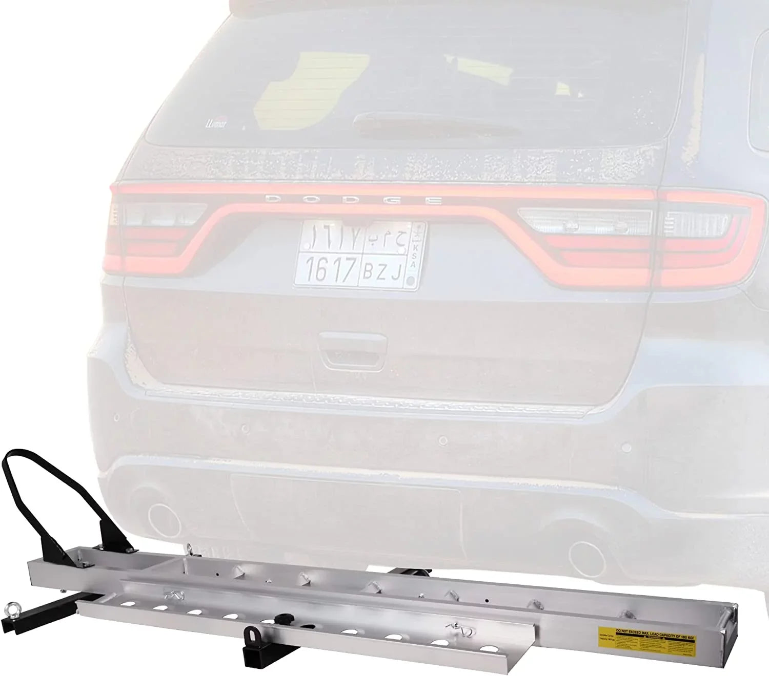 Aluminum Motorcycle Carrier with Loading Ramp, 2" receiver Hitch-Mounted Motorcycle Dirt Bike Scooter Carrier Hitch Rack Hauler Trailer